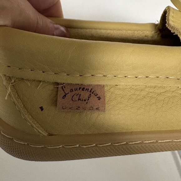 Laurentian Chief Leather Moccasins Womens Size 7 Beige Tan Canada - Picture 7 of 7